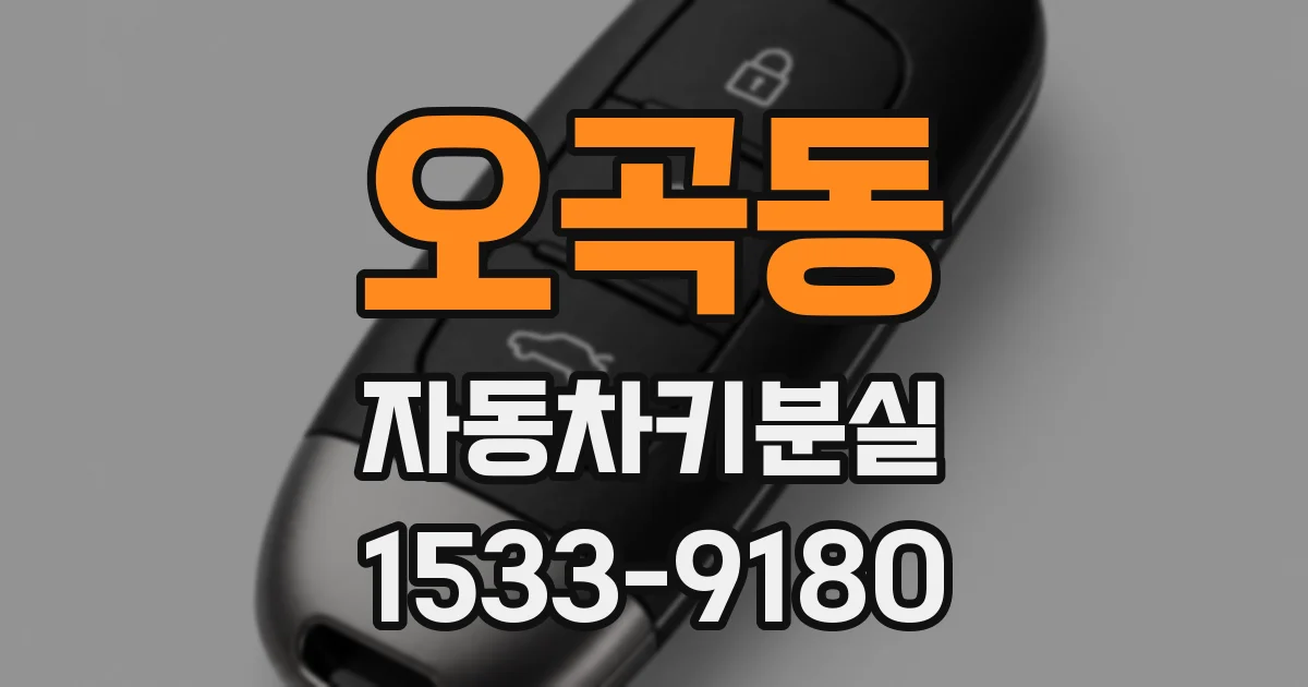 오곡동 자동차키분실