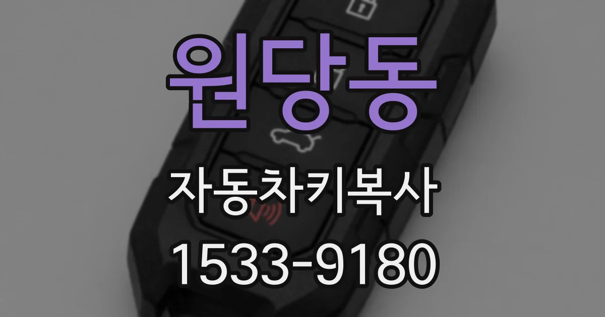 원당동 자동차키복사