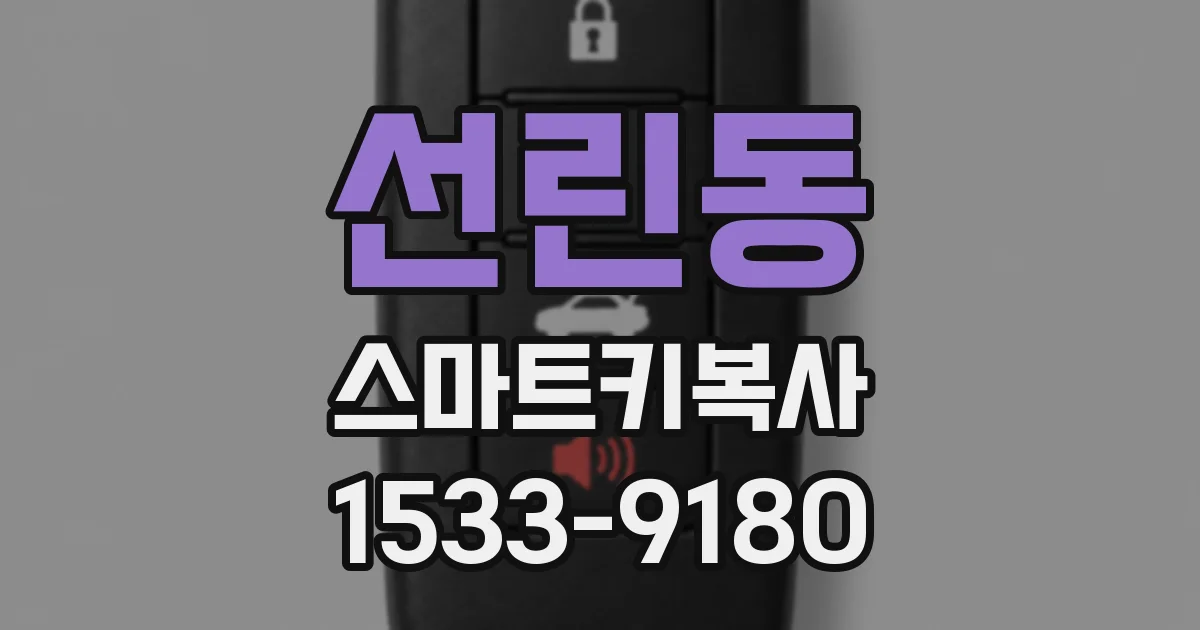 선린동 스마트키복사