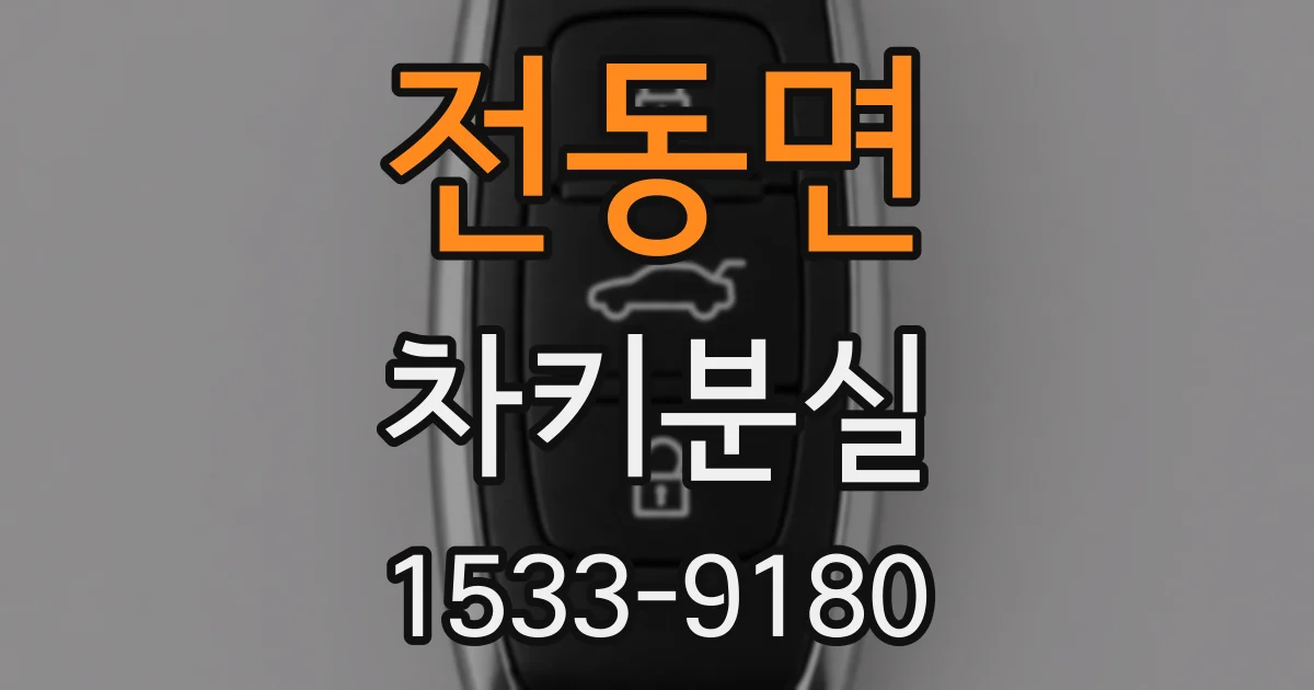 전동면 차키분실