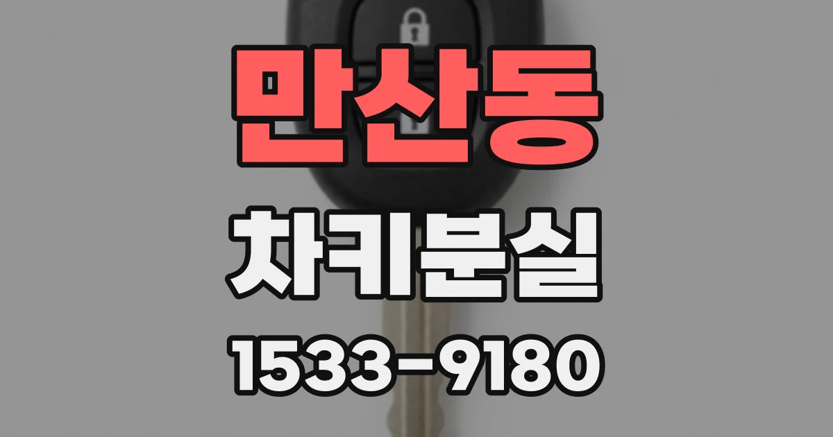 만산동 차키분실
