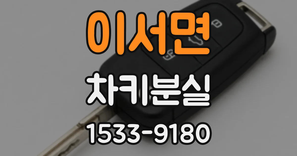 이서면 차키분실