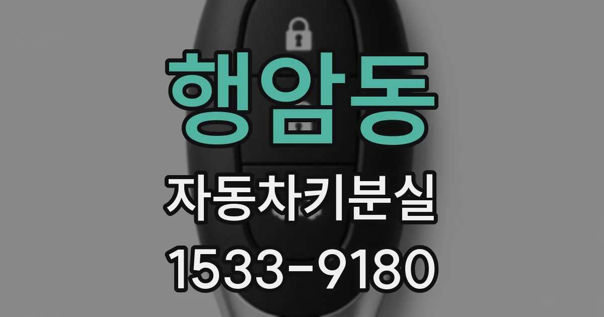 행암동 자동차키분실