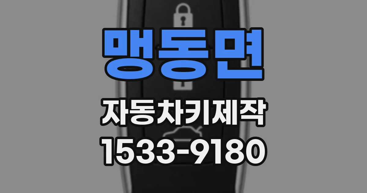 맹동면 자동차키제작