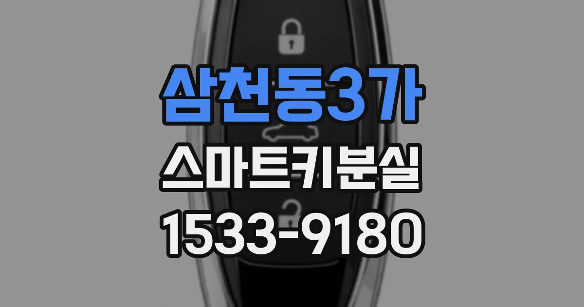 삼천동3가 스마트키분실