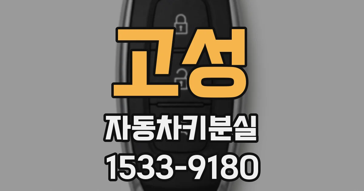 고성 자동차키분실