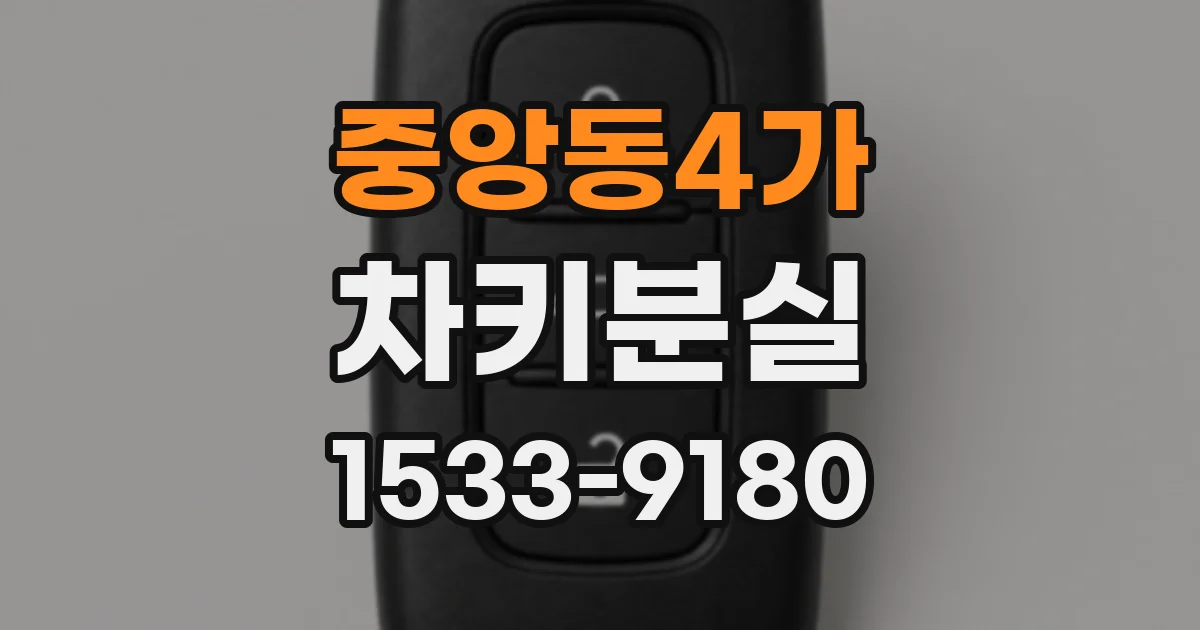 중앙동4가 차키분실