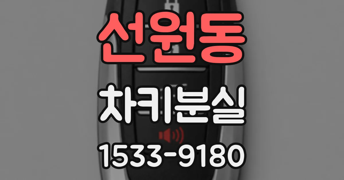 선원동 차키분실