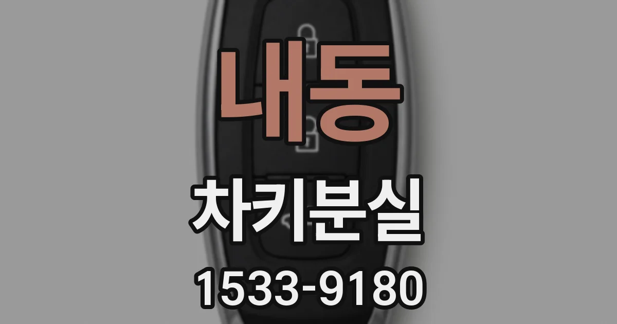 내동 차키분실