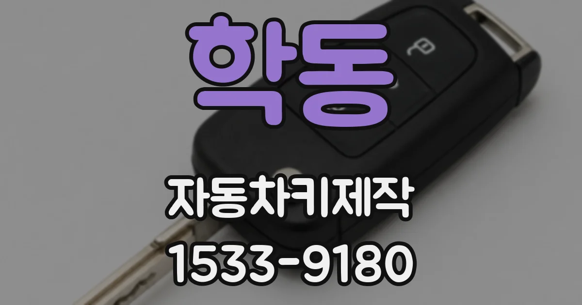 학동 자동차키제작