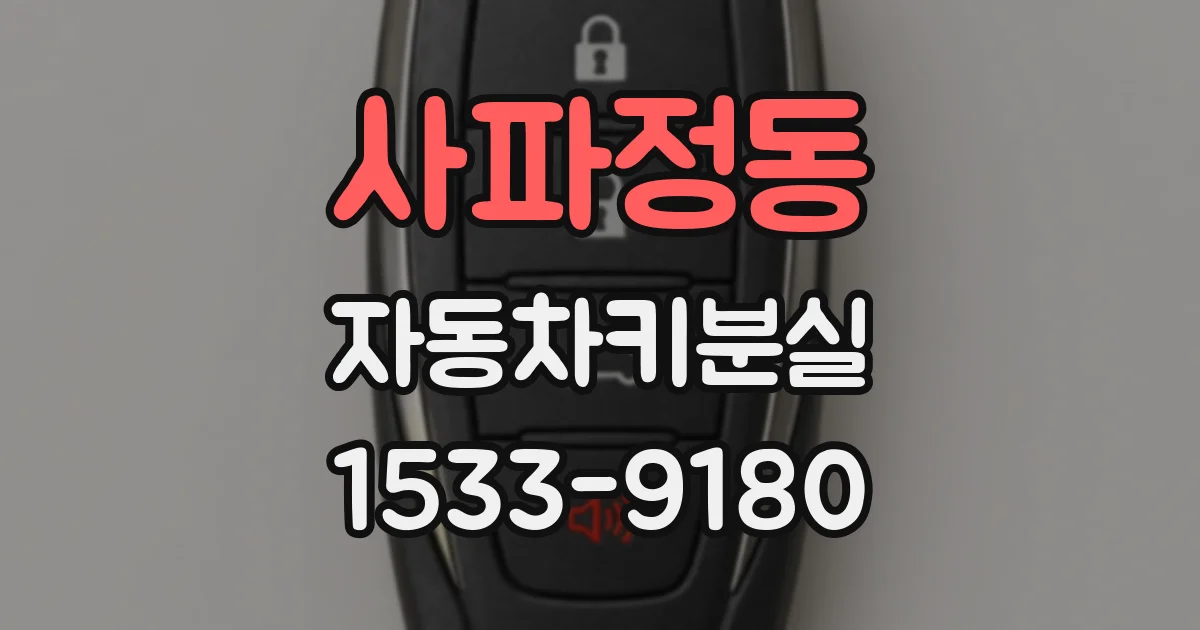 사파정동 자동차키분실