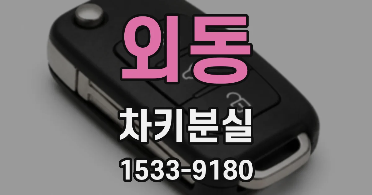 외동 차키분실