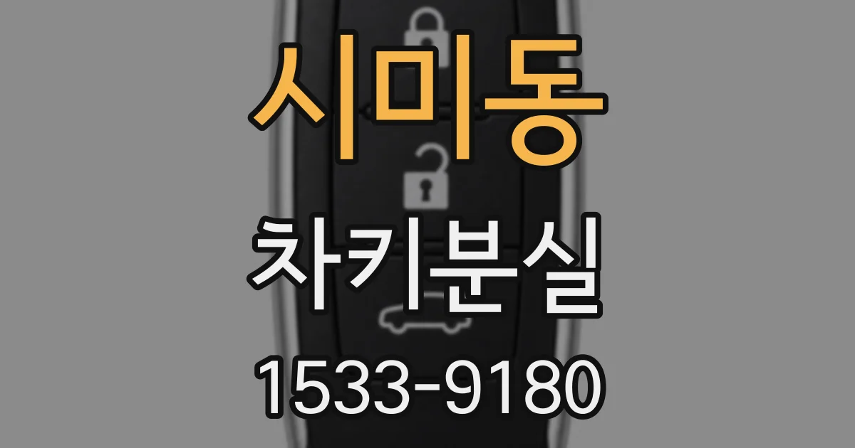 시미동 차키분실