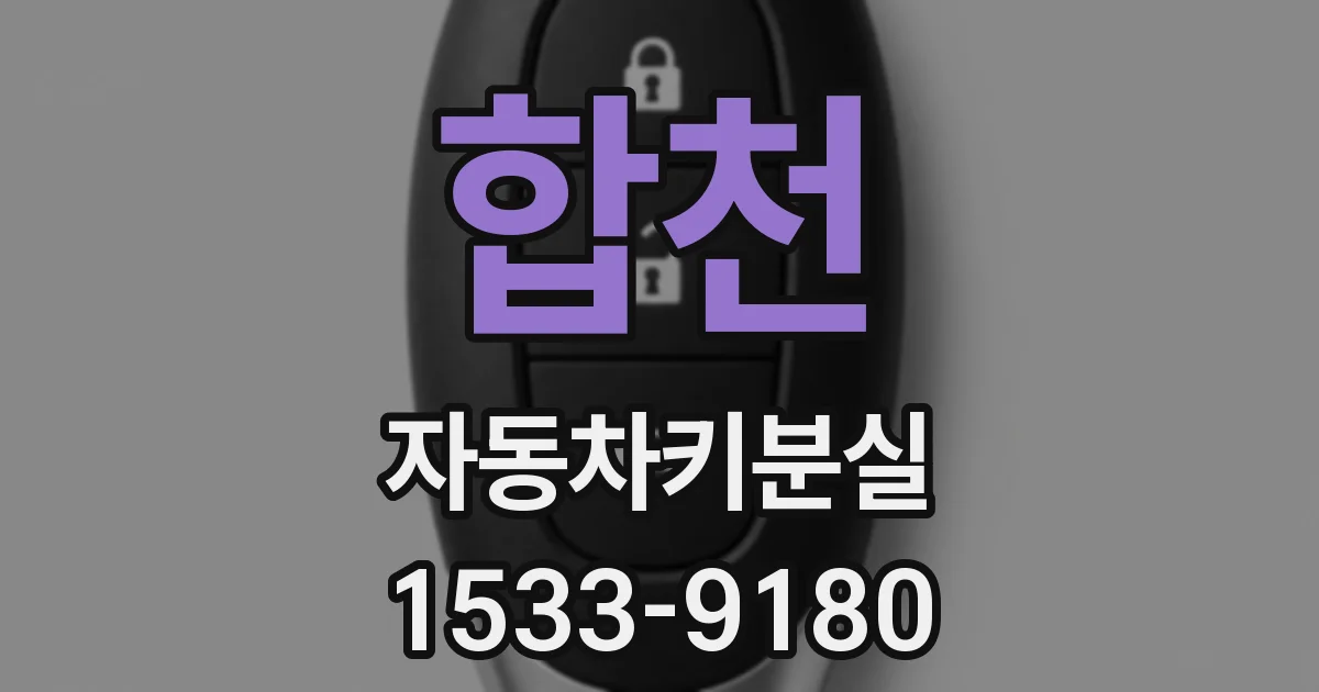 합천 자동차키분실