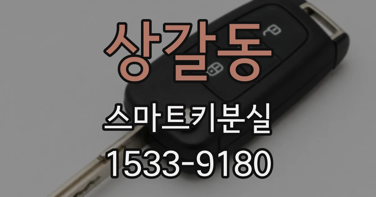 상갈동 스마트키분실
