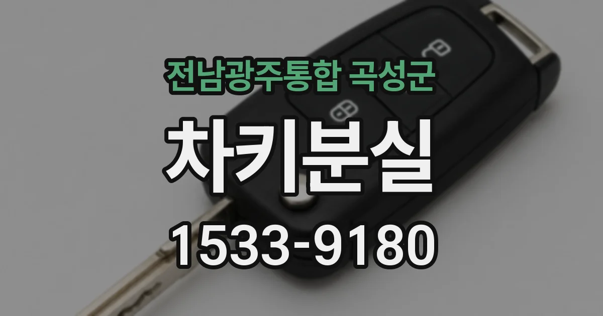 전남광주통합 곡성군 차키분실