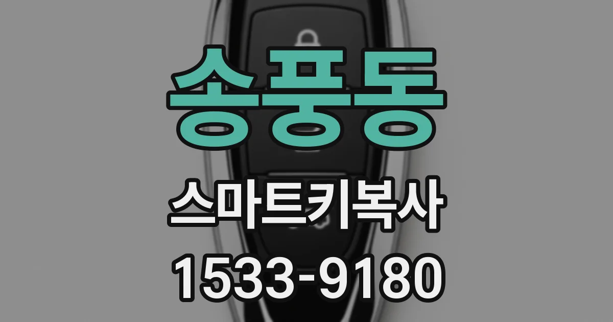 송풍동 스마트키복사