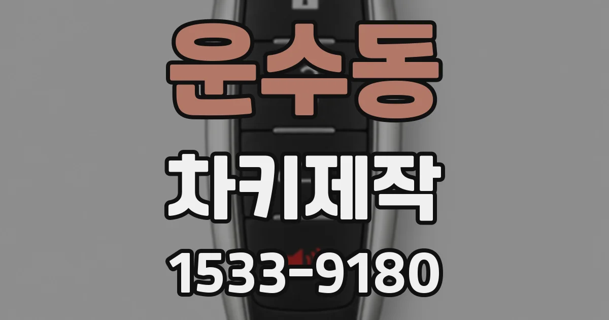 운수동 차키제작