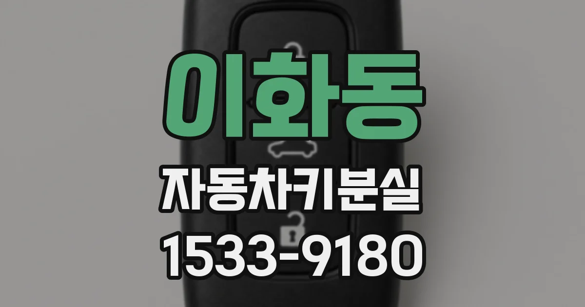 이화동 자동차키분실