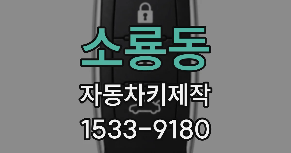 소룡동 자동차키제작