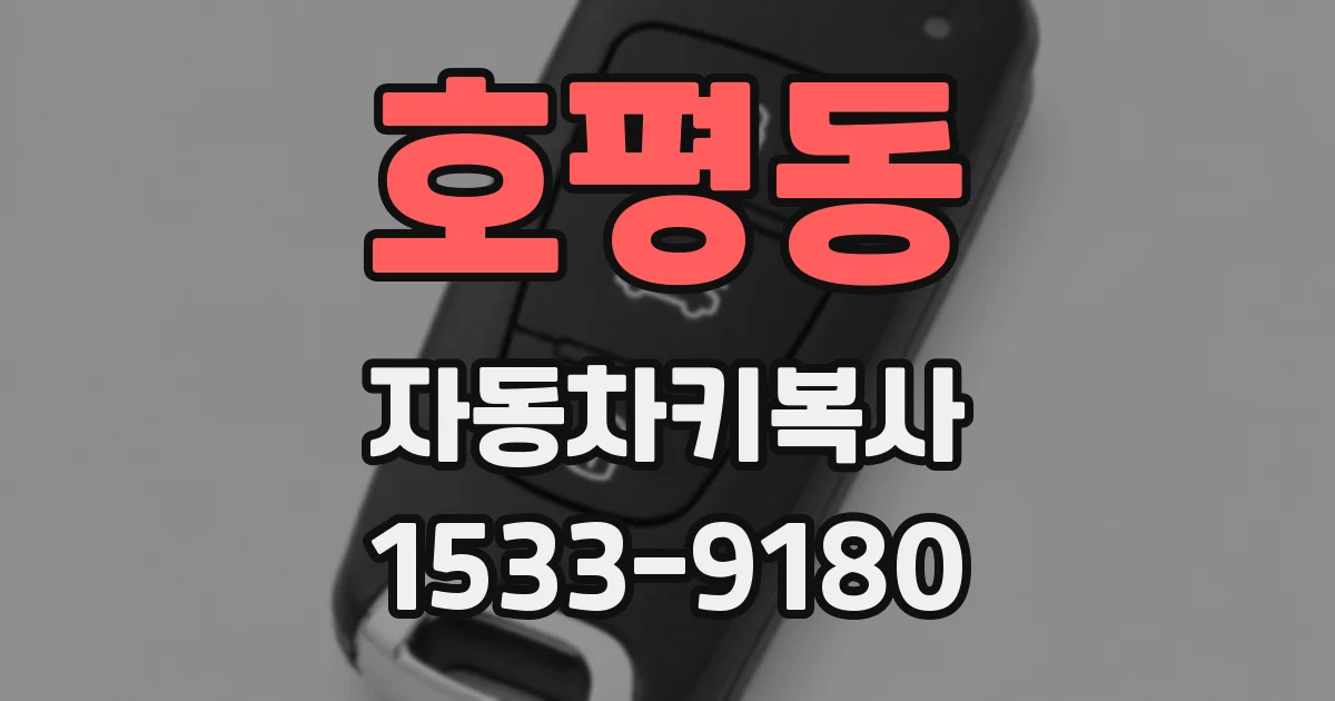 호평동 자동차키복사