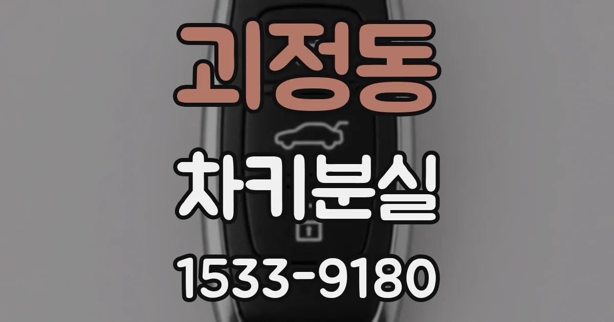 괴정동 차키분실