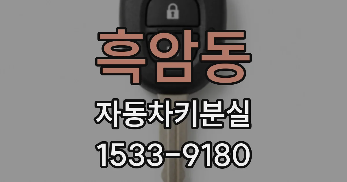 흑암동 자동차키분실
