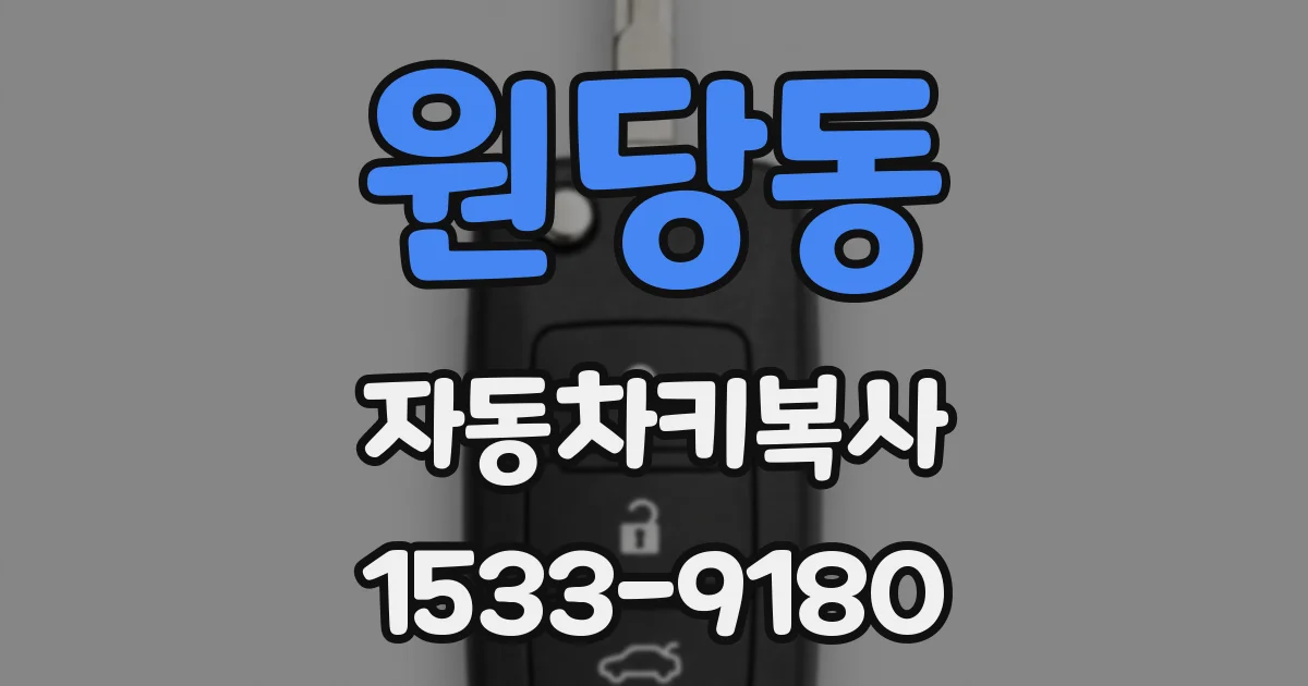 원당동 자동차키복사