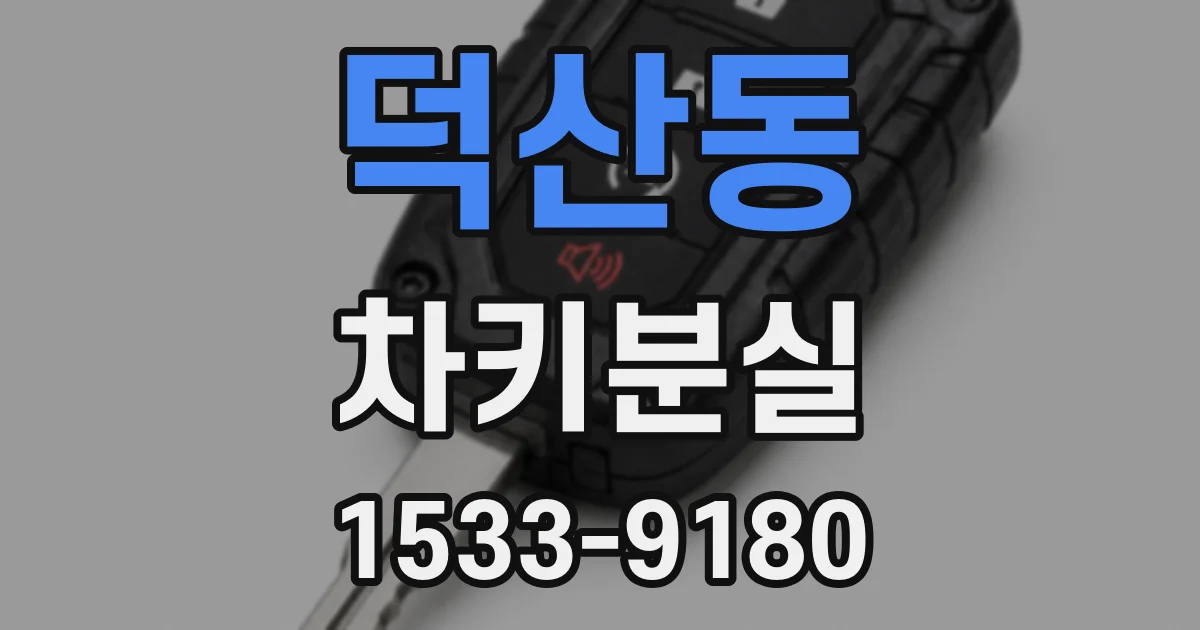 덕산동 차키분실