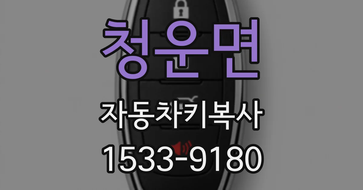 청운면 자동차키복사