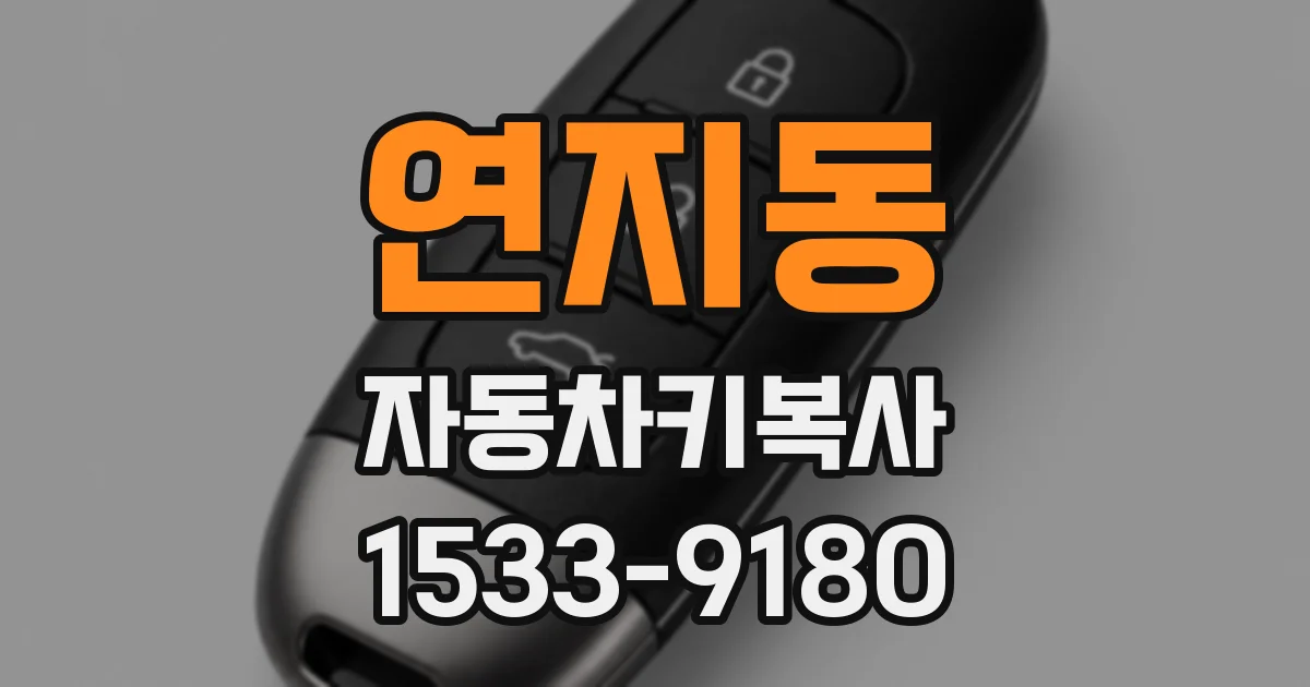 연지동 자동차키복사