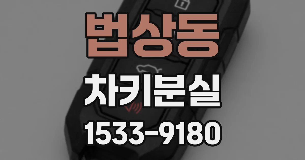 법상동 차키분실