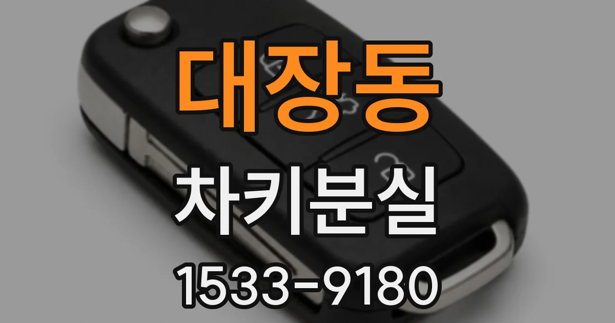 대장동 차키분실