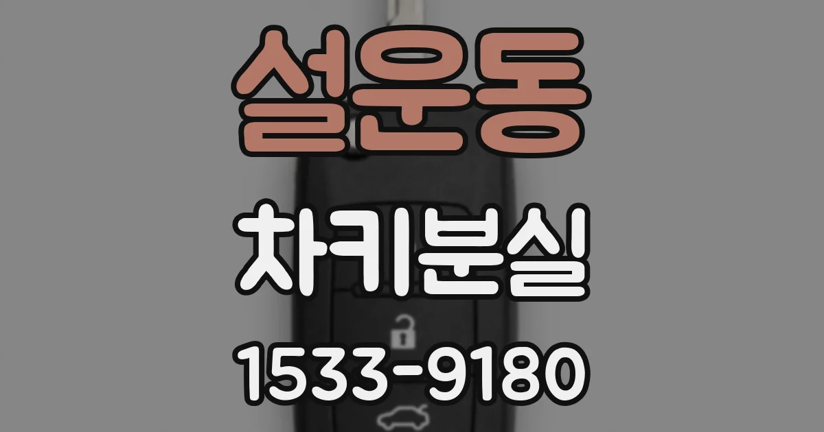설운동 차키분실