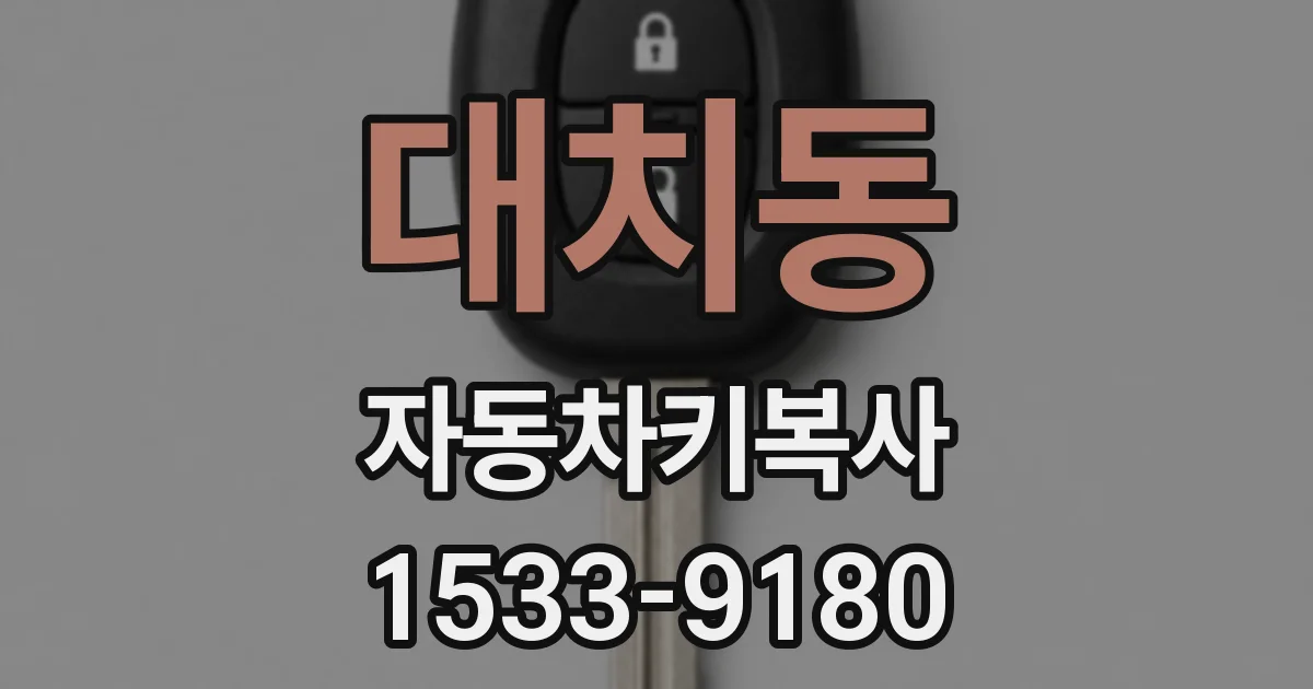 대치동 자동차키복사