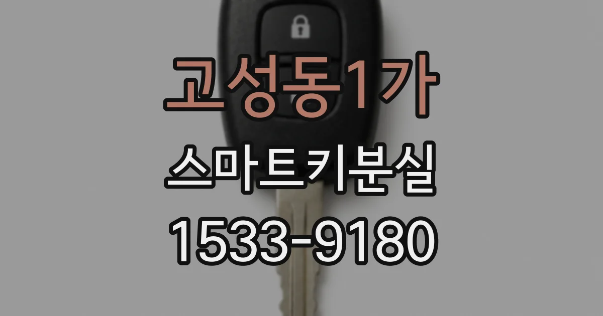 고성동1가 스마트키분실
