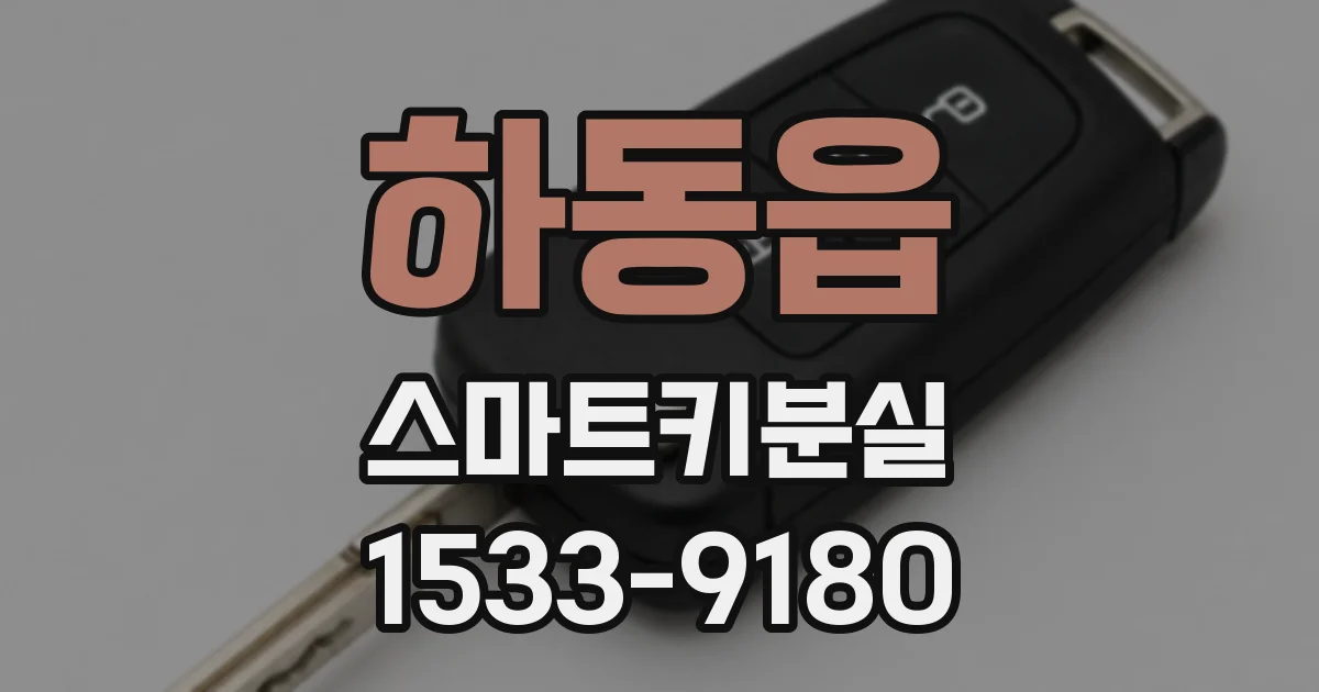하동읍 스마트키분실
