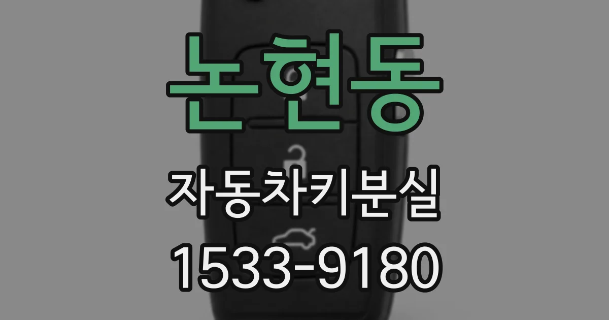 논현동 자동차키분실