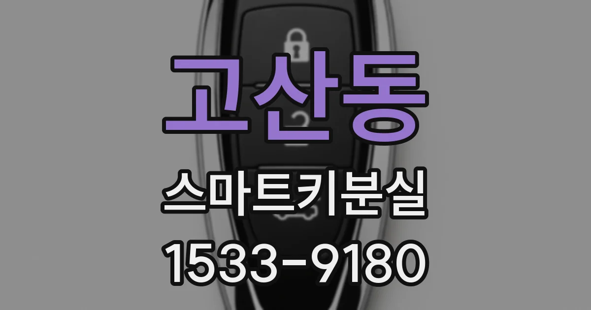 고산동 스마트키분실