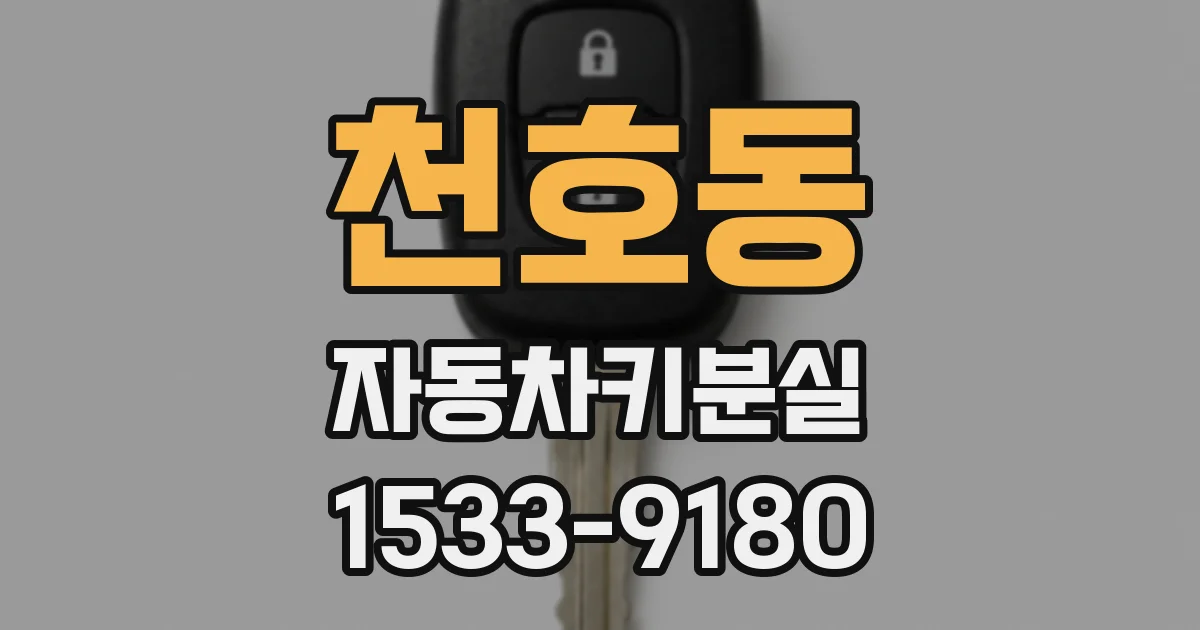 천호동 자동차키분실