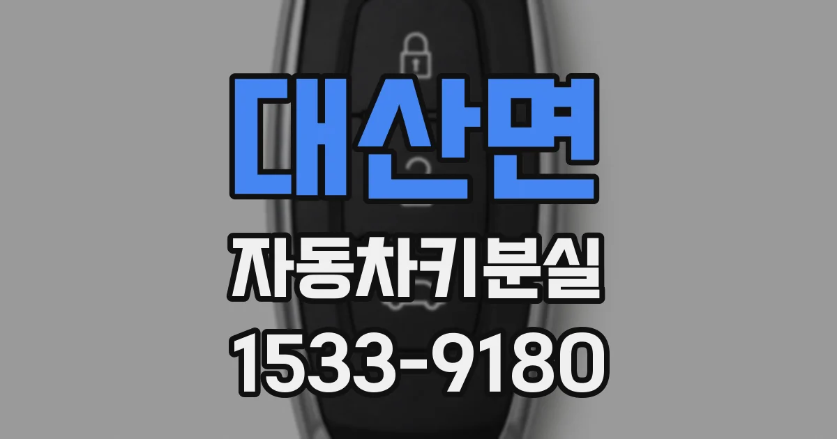 대산면 자동차키분실