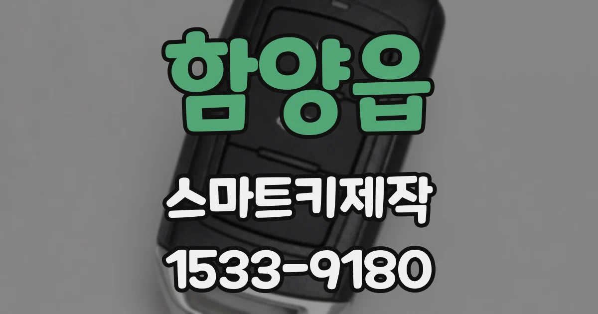 함양읍 스마트키제작