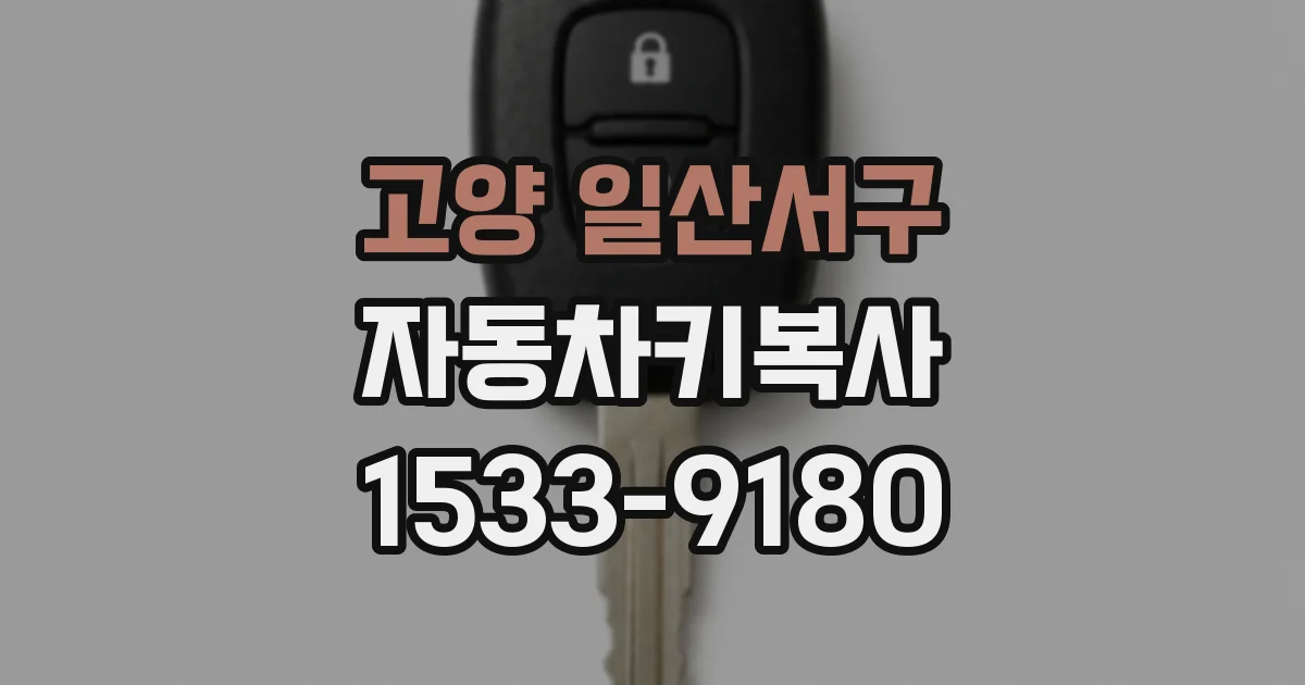 고양 일산서구 자동차키복사