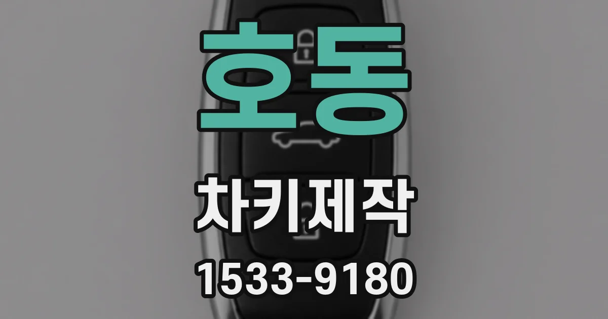 호동 차키제작