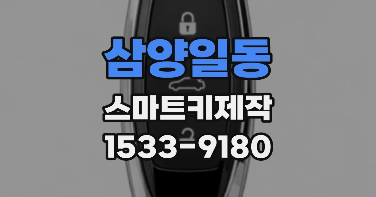 삼양일동 스마트키제작