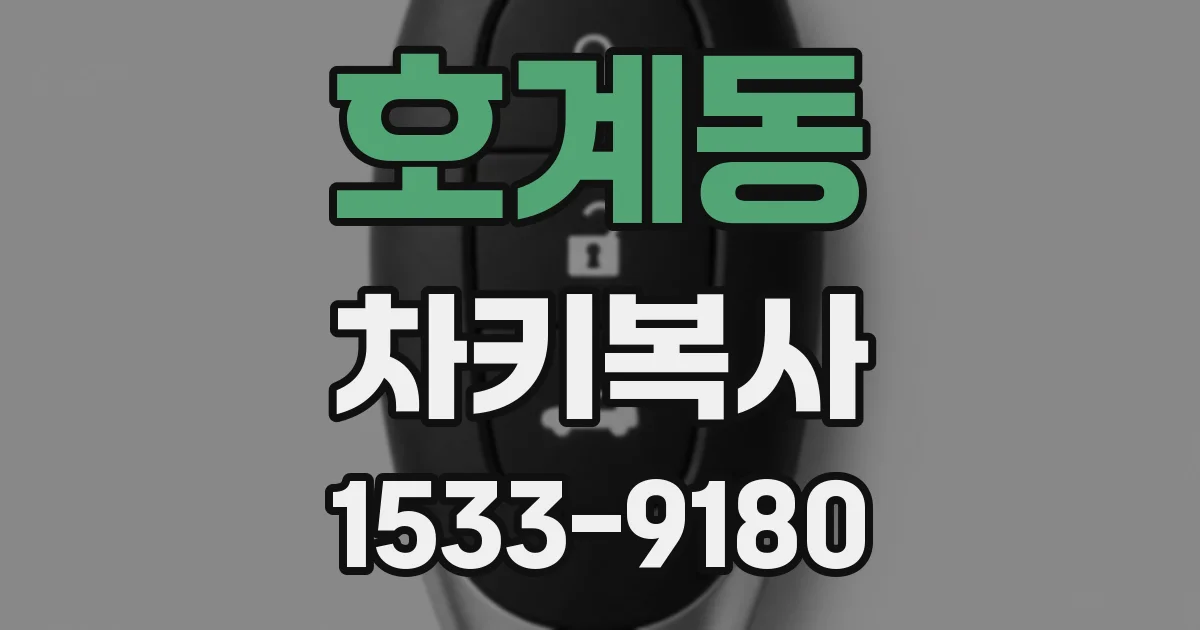 호계동 차키복사