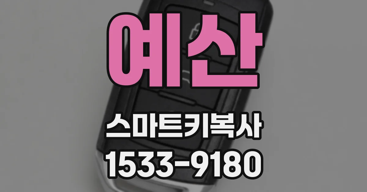 예산 스마트키복사