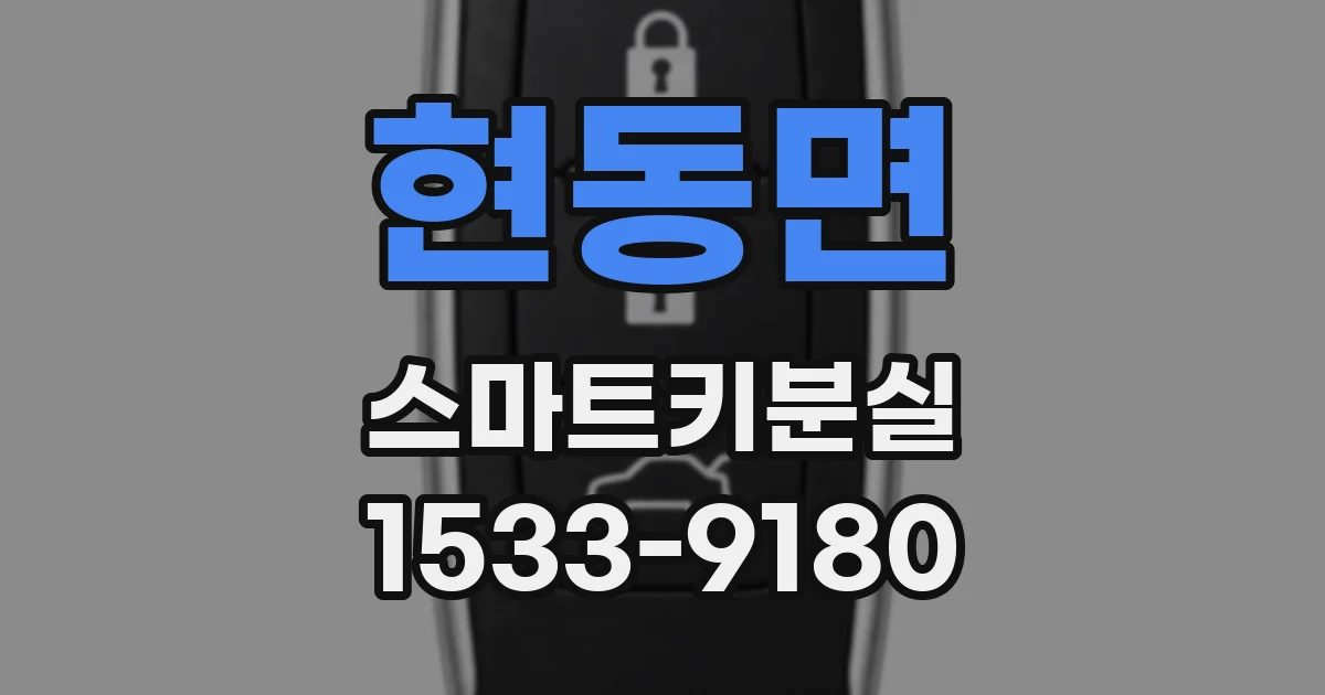 현동면 스마트키분실