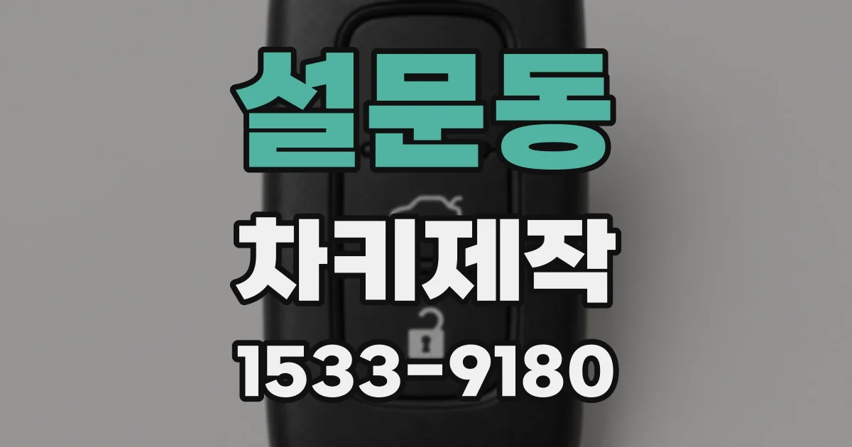 설문동 차키제작