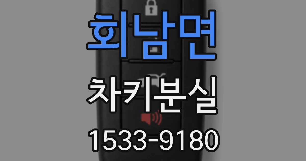 회남면 차키분실